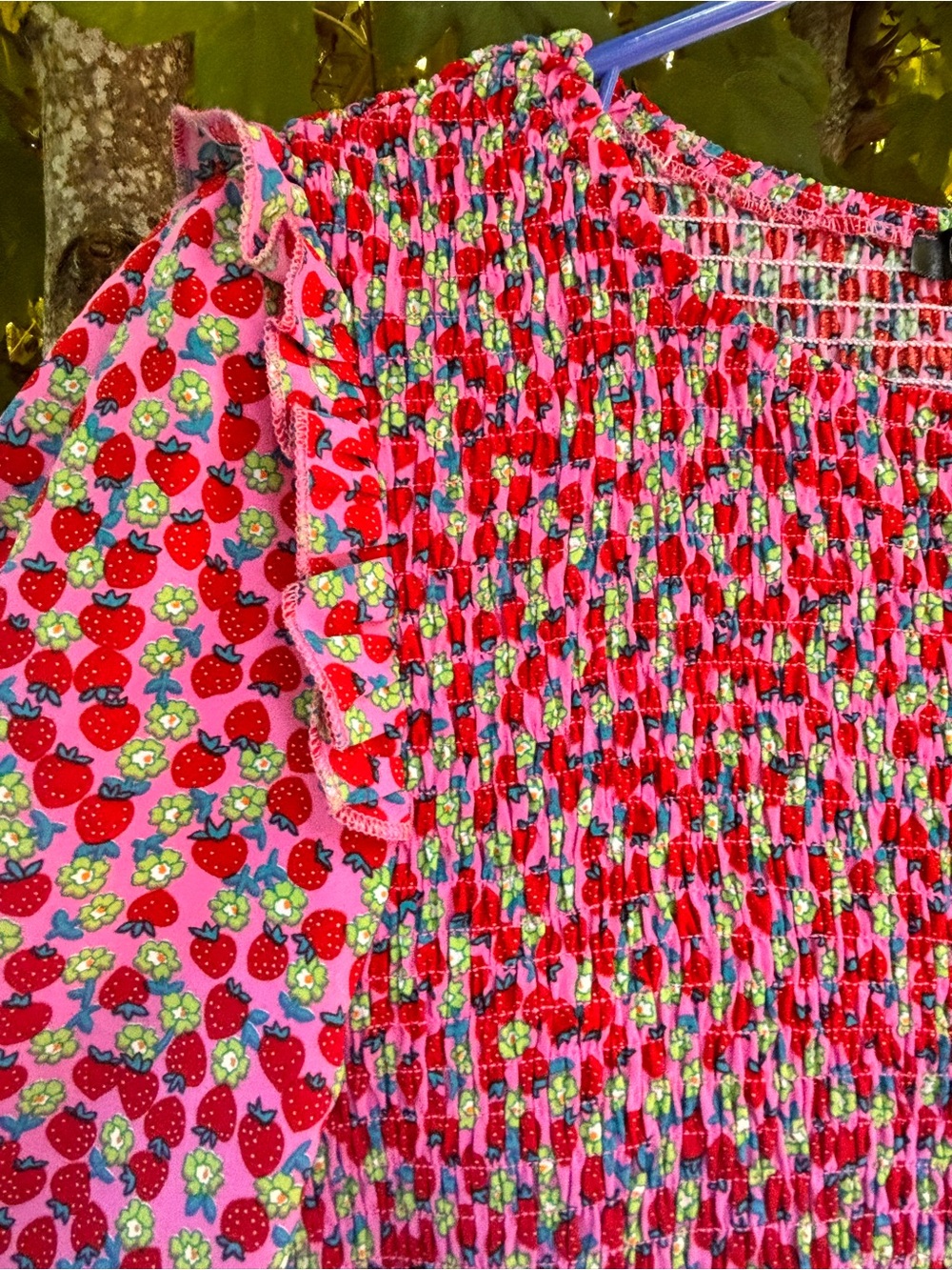 Women's Red/Pink Berry Long-Sleeve Smocked Casual Dress Size M - Picture 7 of 7
